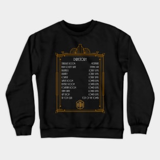 Hollywood Tower Directory Sign Crewneck Sweatshirt